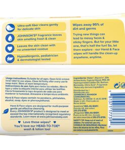 Johnson's Hand & Face Baby Wipes, 25 Count (Pack of 6) 11 71W01UoYcEL