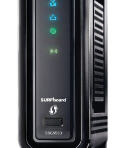 Alternative view of ARRIS SURFboard SBG6580 DOCSIS 3.0 Cable Modem/ Wi-Fi N300 2.4Ghz + N300 5GHz Dual Band Router - Retail Packaging Black (570763-006-00)