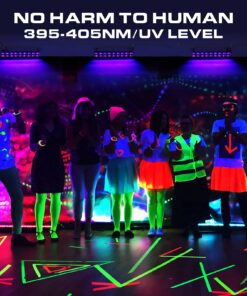 OPPSK Black Lights, 54W 18LEDs Powerful Black Light Bar Glow in The Dark Party Supplies for Blacklights Party Body Paint Birthday Halloween Christmas Stage Lighting 27 71W1m1WSamS