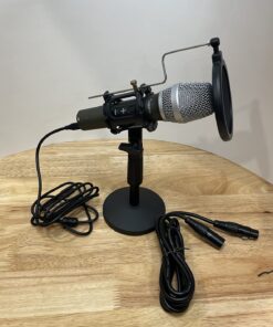 MAONO USB/XLR Podcasting Dynamic Microphone, Studio Mic Kit with Volume Control, Shock Mount, Pop Filter, Ideal for Vocal, Recording, Voice Over, Live Streaming (Gray) Gray 41 71W1r43E3tL