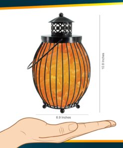 Himalayan Glow Lantern Style Basket Salt Lamp with Pink Salt Chunks,Pink Salt Nightlight,Salt Lamp Bulb,(ETL Certified) Dimmer Switch,Pleasant & Relaxing Amber Glow | 7-9 LBS 23 71W2u vuq9L