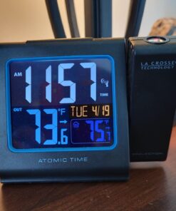 La Crosse Technology 616-146 Color Projection Alarm Clock with Outdoor temperature & Charging USB port Alarm Clocks 37 71W2v6irTwL