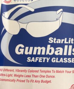Gateway Safety 4699 StarLite Gumballs Safety Glasses, Clear Lens, 10 Colors Included (Pack of 10) Regular 14 71W31y2 ZJL