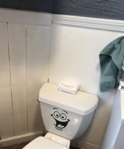 Funny Animation Big Eyes Cute Toilet Wall Decal Bathroom Home Sticker Bedroom Kitchen Art Picture DIY Murals Vinyl Paper Decoration Wallpaper for Children Potty Training Nursery Baby Teen Senior 34 71W3irS46EL