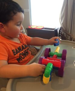Skoolzy STEM Learning Pipe Tube 29 Piece Toys_and_Games Set, Educational Construction Building Blocks for ADHD & Autism for Baby, Kid Includes Wheels Pipes Joints and eBook 46 71W3qVT778L
