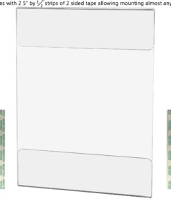 3 Pack Wall Sign Holder for 8.5" x 11" Room Signage and Temporary Notices in Offices and Corporate Spaces Clear Acrylic Literature Sleeve with Two Sided Tape by Marketing Holders 17 71W3y8fQZsL
