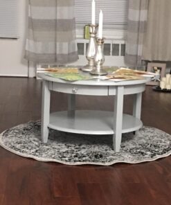 SAFAVIEH Adirondack Collection Area Rug - 4' Round, Grey & Black, Oriental Distressed Design, Non-Shedding & Easy Care, Ideal for High Traffic Areas in Living Room, Bedroom (ADR109B) Grey/Black 27 71W4UqfXGZL