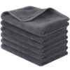 SINLAND Microfiber Cleaning Cloth Ulura Absorbent Softer Towel Reusable Cleaning Cloth Streak Free Lint Free Cleaning Cloth for Home, Kitchen, Car, Window Use 12x12 Inch Slate Grey 6 Pack