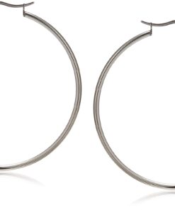 Amazon Essentials Stainless Steel Rounded Tube Hoop Earrings (50mm) 50 mm 16 71W5bu7X8YL