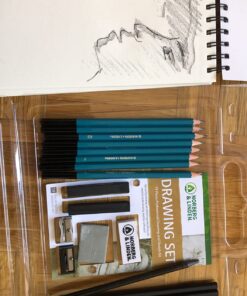 Norberg & Linden Drawing Set - Sketching and Charcoal Pencils - 100 Page Drawing Pad, Kneaded Eraser. Art Kit and Supplies for Kids, Teens and Adults 39 71W63jLcx2L