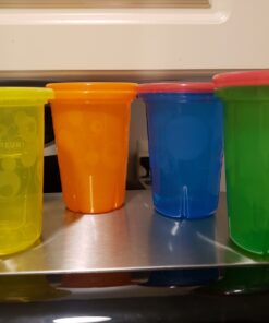 The First Years Take & Toss Straw Cup, Boy, 10 oz, Multicolor, 4 Count Classic Rainbow 4 Count (Pack of 1) 41 71W659iIH6L