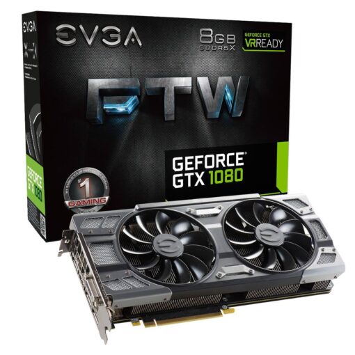 EVGA GeForce GTX 1080 FTW GAMING ACX 3.0, 8GB GDDR5X, RGB LED, 10CM FAN, 10 Power Phases, Double BIOS, DX12 OSD Support (PXOC) Graphics Card 08G-P4-6286-KR Real Boost Clock: 1860 MHz