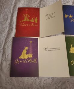 Hallmark Image Arts Religious Boxed Christmas Cards Assortment (4 Designs, 24 Christmas Cards with Envelopes) Gold Foil Icons, Religious Card Assortment 42 71W6ZKYx uL
