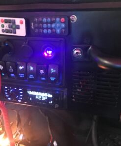 FXC Waterproof Marine Boat Rocker Switch Panel 6 Gang with 4.2A Dual USB Slot Socket + Cigarette Lighter + Voltage Monitor Alarm LED Light for Car Rv Vehicles Truck 19 71W7Ujwgo L