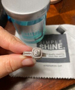 Complete Jewelry Cleaning Kit Polishing w/Cloth, Brush and Jewelry Cleaner Solution for all Jewelry. Gold, Silver, Diamond Ring Cleaner, Earring, Fine & Fashion Cleaning Made in the USA Gentle Jewelry Kit 54 71W7tebSeL