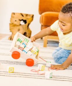 Melissa & Doug Classic ABC Wooden Block Cart Educational Toy With 30 1-Inch Solid ABC Wood Blocks For Toddlers Ages 2+ 19 71W8SUsB9L
