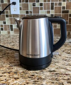 Hamilton Beach Electric Tea Kettle, Water Boiler & Heater, 1 L, Cordless, Auto-Shutoff & Boil-Dry Protection, Stainless Steel (40998) 48 71W99ZYgbPL