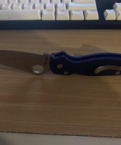 Spyderco Para Military 2 Signature Midnight Blue Knife with 3.42" CPM S110V Steel Blade and Durable G-10 Handle - PlainEdge - C81GPDBL2 36 71W9HUhP4QL