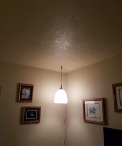 Possini Euro Design Brushed Nickel Plug in Swag Mini Pendant Lighting Fixture 9" Wide Modern Opal Glass Dome Shade for Dining Room Living House Foyer Kitchen Island Entryway Bedroom High Ceilings 32 71W9SHpca1L