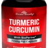 Turmeric Curcumin with BioPerine Black Pepper Extract - 755mg per Capsule, 120 Veg. Capsules - GMO Free Tumeric, Standardized to 95% Curcuminoids for Maximum Potency