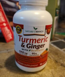 Extra Strength Turmeric Curcumin and Ginger & BioPerine - 1965mg Joint Support Supplement for Aches with Black Pepper Powder Extract - Premium Made in USA | Vegan Natural Non GMO Pills | 90 Capsules 26 71WAHu 0jL 3