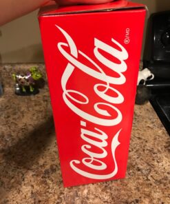 Tablecraft Coca-Cola Glass Straw Dispenser with Metal Lid, Small 39 71WBOZ TZ2L