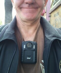 Pyle Premium Portable Body Camera - Wireless Wearable Camera, Person Worn Camera, Compact & Portable HD Body Camera, IR Night Vision, Built-in Rechargeable Battery, LCD Display, 16GB Memory PPBCM9 23 71WBWAUr4sL