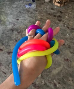 BUNMO Super Sensory Stretchy Strings 6pk | Calming & Textured Monkey Stretch Noodles | Sensory Toys for Autistic Children | Stress Relief & Anxiety Toys for Kids | Hours of Fun for Kids (Smooth) 6pk Smooth 38 71WBl8TdUnL