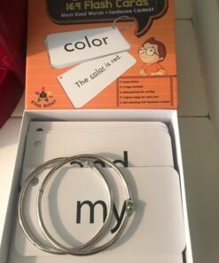 Star Right Education Sight Words Flash Cards, 169 Sight Words and Sentences With 2 Rings 36 71WBqkoUcL