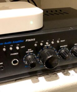 Pyle Home Home Audio Power Amplifier System with Bluetooth - 2X120W Mini Dual Channel Mixer Sound Stereo Receiver Box w/ RCA, AUX, Mic Input - For Amplified Speakers, PA, Theater, Studio Use -PTA4 36 71WBxO1FiiL