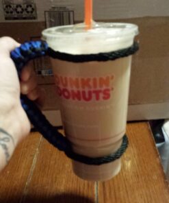 MOCE Handmade Paracord Handle for Yeti/Rtic/Ozark Trail Rambler 30 Oz Tumbler. Blue/black 1 Count (Pack of 1) 35 71WCL0m0uL