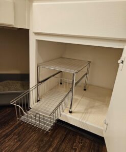 DecoBros Stackable Under Sink Cabinet Sliding Basket Organizer Drawer,Chrome Chrome 30 71WCN1pMfPL