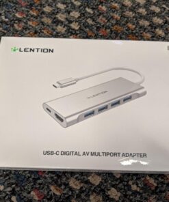 LENTION USB-C Multi-Port Hub with 4K HDMI Output, 100W PD, 4 USB 3.0 5Gbps Compatible 2023-2016 MacBook Pro, New Mac Air & Surface, Chromebook, iPhone 15, More, Stable Driver Adapter (C35, Space Gray) 44 71WDPKLqPmL