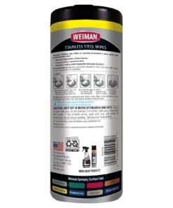 Alternative view of Weiman Stainless Steel Cleaner Wipes (2 Pack) Fingerprint Resistant, Removes Residue, Water Marks and Grease from Appliances - Works Great on Refrigerators, Dishwashers, Ovens, and Grills