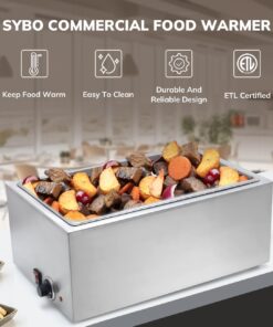 Alternative view of SYBO Commercial Grade Stainless Steel Bain Marie Buffet Food Warmer Steam Table for Catering and Restaurants (1 Section) 1 Section