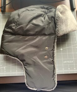 mysuntown Winter Hats for Women Men 2023, 22-24″ Winter Hat Hunting Trapper Hat Ushanka Ear Flap Chin Strap w/Windproof Mask Large Black 80 71WENwLBCaL