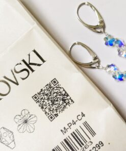 Sterling Silver 925 with Imitation of Crystals Daisy Flower Aurora Borealis Drop and Dangle Leverback Earrings 3 71WEn9c8qdL