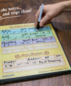 Stratagem The Master's Tome 4-Panel Customizable GM Screen with Free Inserts – Dry Erase, Dungeon & Game Master Accessory for Tabletop RPG Campaigns (Brown) Brown 26 71WF0KX4gGL