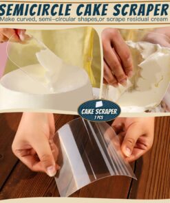 Teenitor Cake Scraper Cake Smoother, 7 Pcs Dough Scraper Bowl Scraper Cutters Cake Icing Scraper Smoother Tool Set for Bread Dough Cake Fondant Icing White 29 71WFWNeS0WL