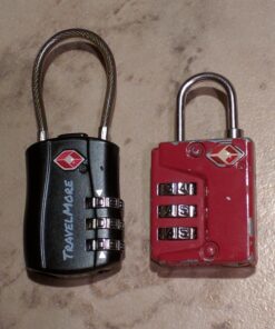 2 Pack TSA Approved Travel Combination Cable Luggage Locks for Suitcases & Backpacks - Black 2 Pack 21 71WFZaVJtCL