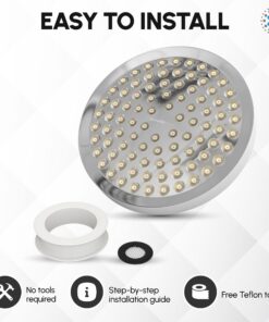 ShowerMaxx, Luxury Spa Series: Chrome Rain Shower Head, 6-Inch Round Rain Showerhead with 360 Tilt, Experience Rainfall with MAXX Comfort and Elegance (Chrome Polished) Modern 6 inch (Circular) 31 71WFbIX6OfL