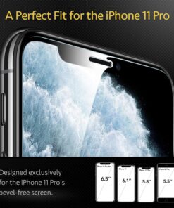 ESR Tempered-Glass Screen Protector Compatible with iPhone 11 Pro/iPhone XS/iPhone X, Easy Installation Frame, Case Friendly, Premium Tempered-Glass Screen Protector for iPhone 5.8 Inch (2019), 2 Pack 27 71WG4 5CD5L