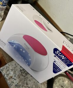 SUNUV SUN2C 48W UV Light for Nails, UV LED Nail Lamp with 4 Timer Settings, User-Friendly LED Nail Light Compatible with All Gel Types, Quick Drying Nail Dryer Pink 37 71WIOyf1HAL