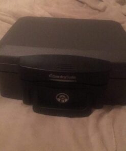 Sentry Safe Safe Box, Fireproof Waterproof, Lock Box, Black, Exterior: 14.3 in W x 13 in D x 6.1 in H 35 71WIP04NBcL