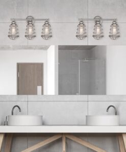 Design House 519728 Ajax 3 Light Vanity Light, Galvanized Steel Finish 33 71WJlhpuq3L