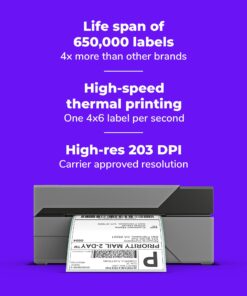 Rollo USB Shipping Label Printer - Commercial Grade Thermal Label Printer for Shipping Packages - High Speed Direct Thermal 4x6 Label Printer 23 71WMFIxOlhL