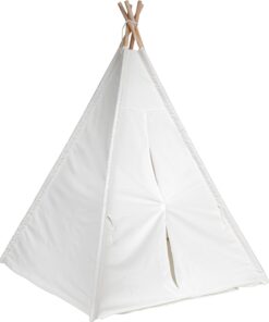 6' Giant Teepee Play House of Pine Wood with Carry Case by Trademark Innovations (White) 33 71WMa2B5yJL