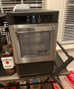 hOmeLabs Countertop Nugget Ice Maker - Stainless Steel with Touch Screen - Portable and Compact - Chewable Nugget Ice Machine - Produces Up to 44lb of Ice Per Day Nugget Ice Maker (Premium) 29 71WNKXx8ooL