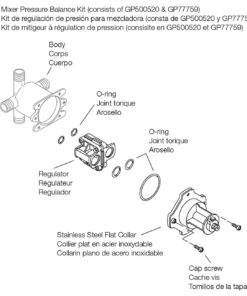 Alternative view of KOHLER GENUINE PART GP76851 MIXER & PBU SP KIT,2.60 x 3.90 x 6.30 inches