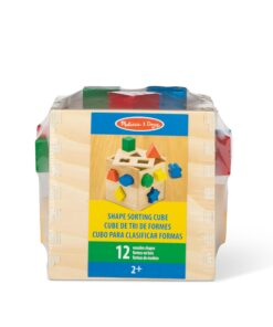 Melissa & Doug Shape Sorting Cube - Classic Wooden Toy With 12 Shapes - Kids Shape Sorter Toys For Toddlers Ages 2+ 31 71WNrFOYoVL 1